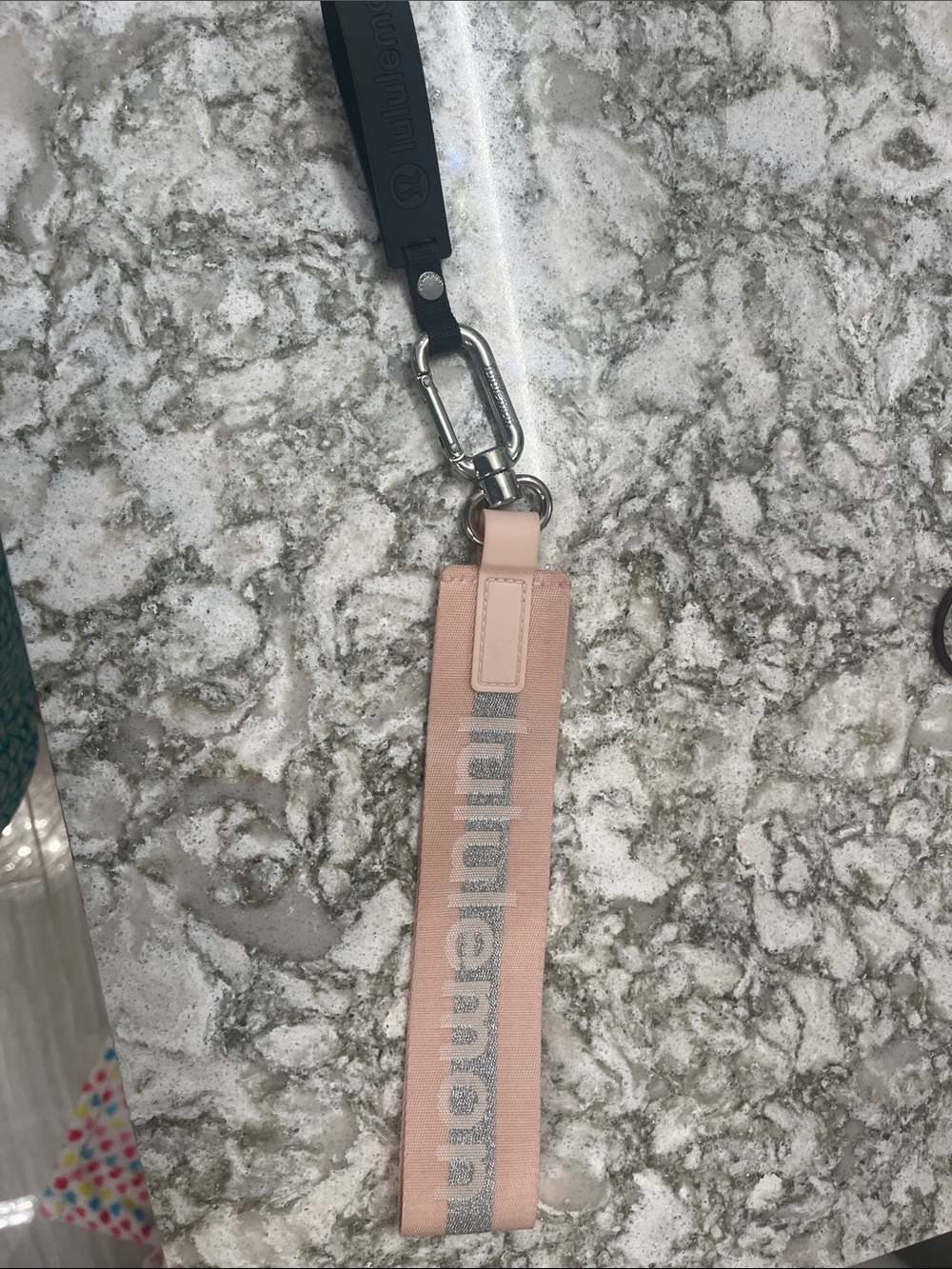 lululemon athletica Pink Strap Keychain Wristlet